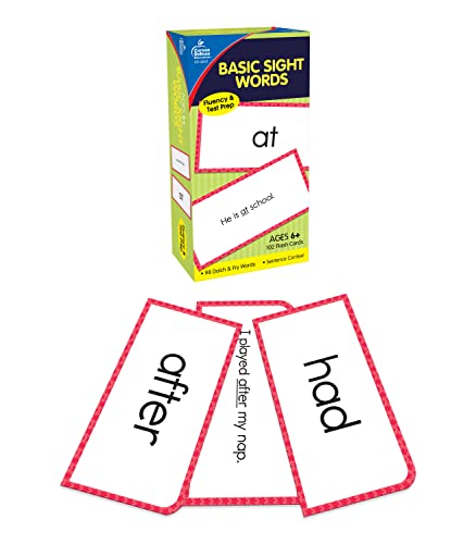 Carson Dellosa Sight Words Flash Cards Kindergarten, 1st, 2nd Grade, Sight Word Flash Cards for Kids Ages 6+, Phonics Flash Cards, Dolch and Fry High Frequency Sight Words