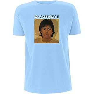 Rock Off officially licensed products Paul Mccartney Mccartney II Officiel T-Shirt Hommes Unisexe - Les Beatles, Paul McCartney, John Lennon, RIngo Starr, George Harrison