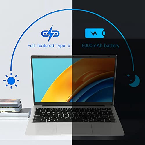 Garsent Windows 10-Laptops, 14-Zoll-Laptop mit 8+1 TB für J4105-CPU, HD-IPS-Display mit 1920 X 1080, Dualband-WLAN mit 2,4 GHz, Stereolautsprecher, Webcam, Lange Akkulaufzeit – Bild 5