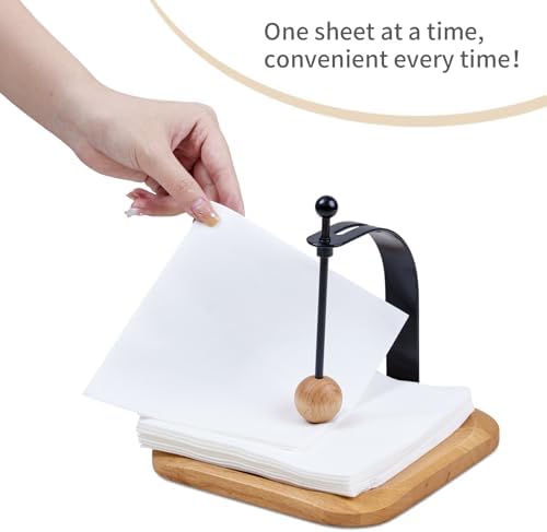 Beechwood Napkin Holder Elegant Wood Square for Table Dispenser