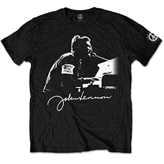 Rock Off John Lennon People for Peace T-Shirt Homme - Les Beatles, Paul McCartney, John Lennon, RIngo Starr, George Harrison
