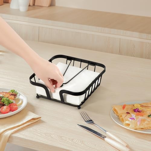 Zhithink Premium Square Napkin Holder Black