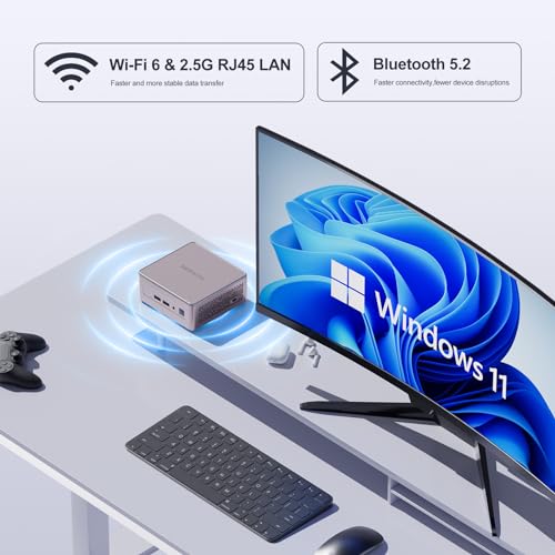 GEEKOM Mini PC A5 mit 3-Jahren-Garantie – AMD Ryzen 7 5825U (Stärker als 7430U) | 2.5G LAN | Intel NUC Mini PC Windows 11 Pro | 16GB DDR4 + 512GB SSD | WiFi 6 & USB-C Mini Computer für Gaming & Office – Bild 7