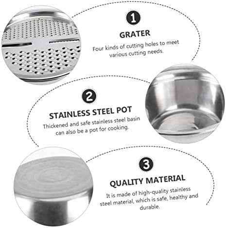 OFFSCHStainless Steel Grater Basin for Kitchen UseMulti-functional Food Washer Slicer Tool