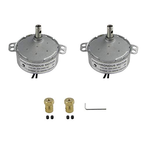 CHANCS 2 pièces TYC-50 Moteur synchrone 220 V 15-18 tr/min avec moteur électrique Connecteur d’accouplement flexible 7 mm Boîte de vitesses pour four à micro-ondes - Les Beatles, Paul McCartney, John Lennon, RIngo Starr, George Harrison CHANCS 2 pièces TYC-50 Moteur synchrone 220 V 15-18 tr/min avec moteur électrique Connecteur d'accouplement flexible 7 mm Boîte de vitesses pour four à micro-ondes