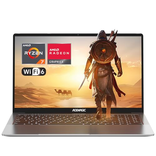 ACEMAGIC LX15PRO 2025 Laptop mit Metallgehäuse und Hintergrundbeleuchtetem Laptop Ryzen 5 7430U(8C/16T, bis zu 4,3 GHz) für Notebook,15.6 Zoll FHD,16GB DDR4,512GB M.2 SSD,WiFi 6,BT5. 2,HDMI(Gray)