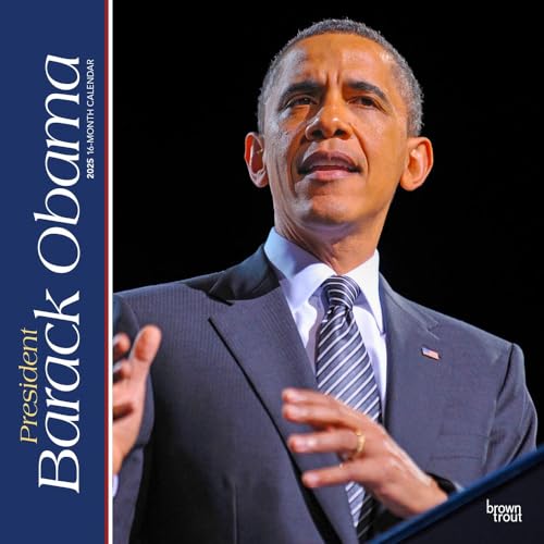 President Barack Obama | 2025 12 x 24 Inch Monthly Square Wall Calendar | Plastic-Free | BrownTrout | USA United States of America Famous Figure