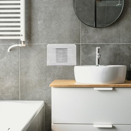 SOLUSTRE Tissue Box Organizer Wall-Mounted Clear Dispenser for Commercial Use