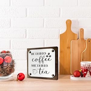   Coffee-Tea-Sign-Wooden-Box-Sign-Decor-Art-Farmhouse-Wood-Sign-Rustic-Decor-Tabletop-Decor-Anniversary-Decor-Coffee-Tea-Lover-Home-Decor-Coffee-Decor-Art-Cafe-Decor-Coffee-Bar-Decoration