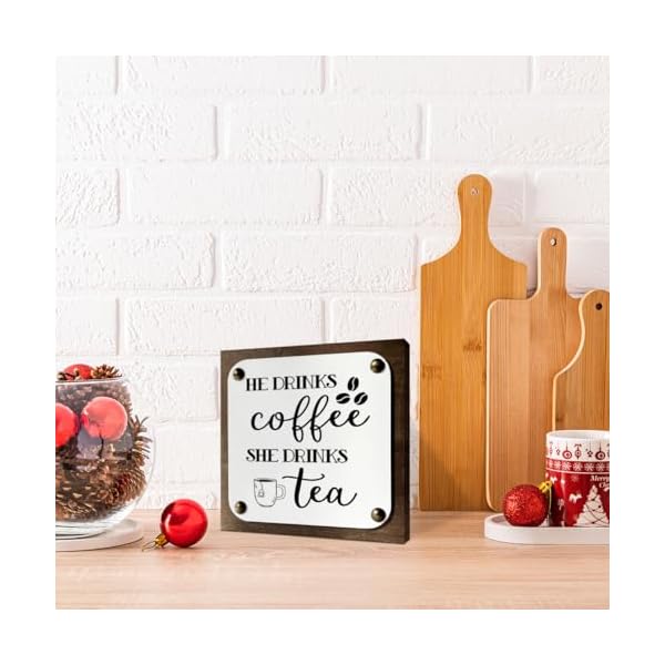   Coffee-Tea-Sign-Wooden-Box-Sign-Decor-Art-Farmhouse-Wood-Sign-Rustic-Decor-Tabletop-Decor-Anniversary-Decor-Coffee-Tea-Lover-Home-Decor-Coffee-Decor-Art-Cafe-Decor-Coffee-Bar-Decoration