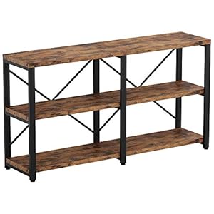   IRONCK-Rustic-Entryway-Console-Table-Long-Hallway-Table-55-in-3-Tier-TV-Stand-Entertainment-Center-Media-Stand-for-Living-Room-Industrial-Style-Vintage-Brown