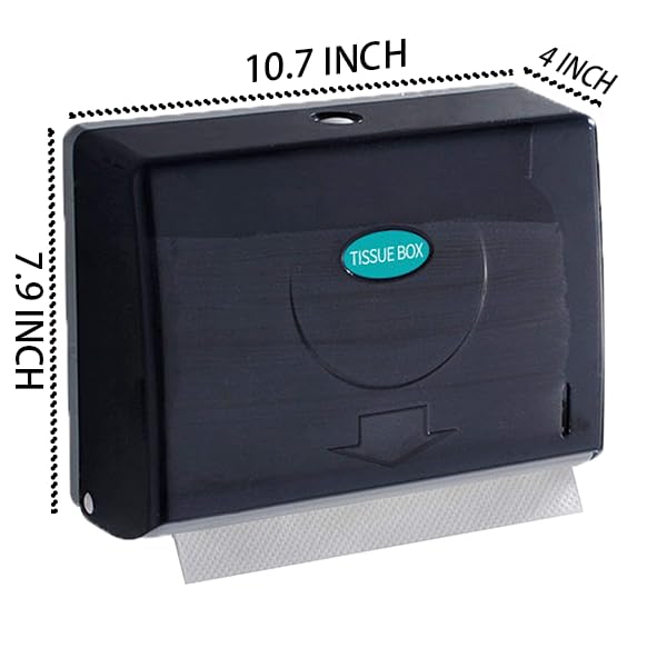 Professional Black Wall-Mounted Paper Towel Dispenser