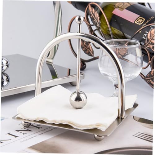 Stainless Steel Napkin Holder with Pivoting Arm