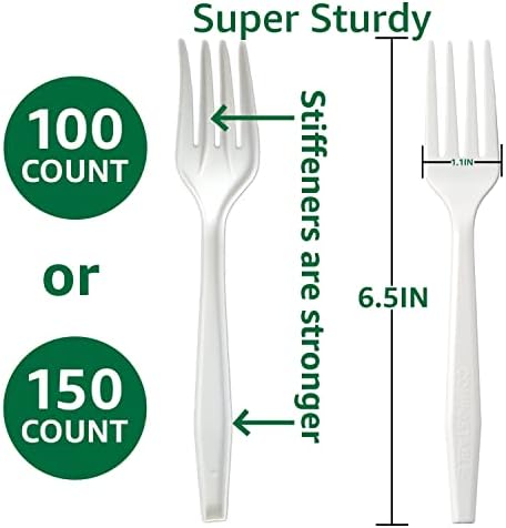 Perfect Heavy-Duty Compostable Flatware Set for Eco-Loving Casual Get-Togethers
