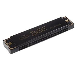 Harmonica en métal pour enfants avec 32 trous Noir - Les Beatles, Paul McCartney, John Lennon, RIngo Starr, George Harrison