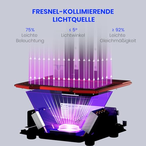 ELEGOO Saturn 3 Resin 3D Drucker, MSLA UV Harz Drucker mit 12K 10 Zoll Monochrom LCD, Luftreiniger und Displayschutzfolie, 218,88 x 122,88 x 250 mm³ Größere Druckgröße – Bild 5