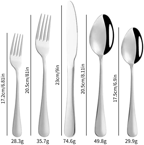 Stainless Steel Flatware Set with Name Engraving