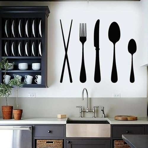 YRBAONOK Creative Tableware Wall Sticker 1