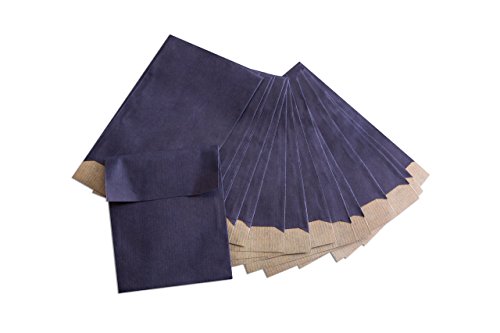 Lot de 25 Petite Papier bleue Sachets, 9,5 x 14 cm, pour pochettes cadeaux, calendrier de l'avent, cadeaux, etc.