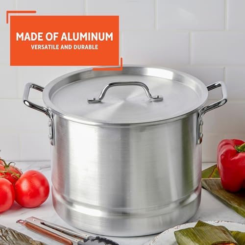 IMUSA 24qt Aluminum Steamer Durable Eco-Friendly Cookware for Kitchen Use