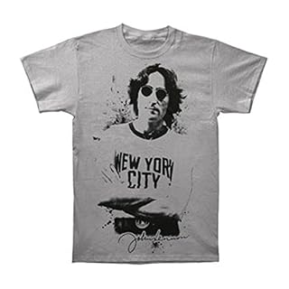 Zion Rootswear John Lennon New York Grey T-Shirt - Les Beatles, Paul McCartney, John Lennon, RIngo Starr, George Harrison