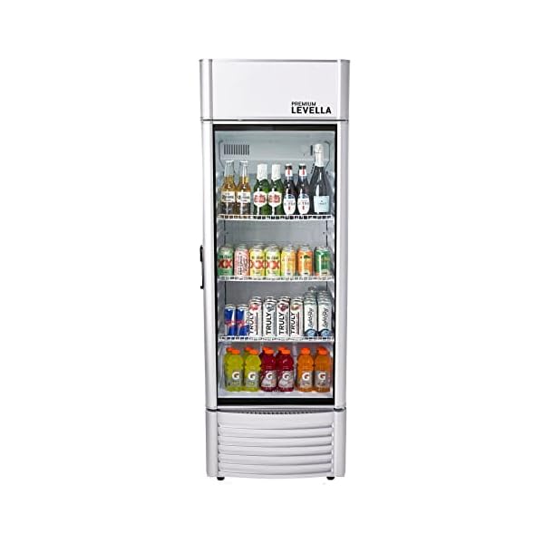   PremiumLevella-PRF65DX-Single-Door-Merchandiser-Refrigerator-Upright-Beverage-Cooler-65-cu-ft-Silver-65-cuft-Single-Swing-Door