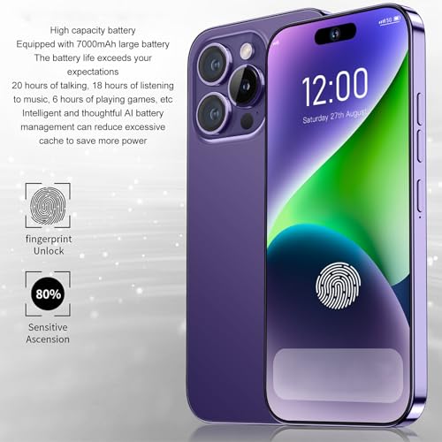 Cuifati I15 Pro Max Smartphone für Android 13, 6,6 Zoll HD-Großbildschirm, 6 GB RAM, 128 GB ROM, 8 MP 24 MP Dual-Kamera, Dual Card Dual Standby Ultra Slim 4G Entsperrtes Mobiltelefon – Bild 7