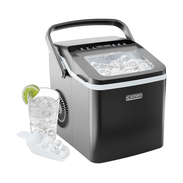   Iceman-Dual-Size-Ice-Maker-Countertop-Portable-Ice-Machine-Large-and-Small-Ice-Machine-Maker-with-Self-Cleaning-9-Cubes-in-7-Mins-22lbs24hrs-for-Home-Kitchen-Office-Party-Ice-Scoop-Included