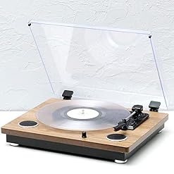 Tourne-Disque Vinyle, Tourne-Disque phonographe Vintage à entraînement par Courroie, 3 Vitesses, Tourne-Disque avec amplificateur phono et Haut-parleurs intégrés, Prise en Charge - Les Beatles, Paul McCartney, John Lennon, RIngo Starr, George Harrison