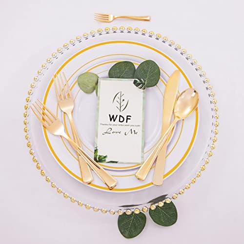 100-Piece BPA-Free Gold Plastic Forks for Parties Events
