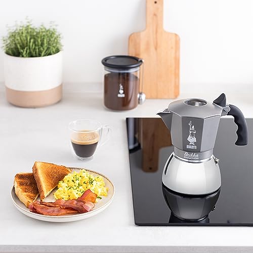 Bialetti-Brikka-Induction-Coffee-Maker-4-Cup-170ml-Espresso-Bar-Style-Suitable-for-All-Types-of-Cookers-Stylish-Design-Silver Bialetti Brikka Induction Coffee Maker 4 Cup 170ml Espresso Bar Style Suitable for All Types of Cookers Stylish Design Silver