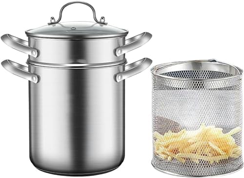 Stainless Steel Pasta Pot with Glass Lid Set
