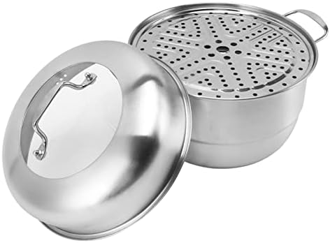 Oreilt Stainless Steel Steamer Pot Perfect for Mixing and Cooking