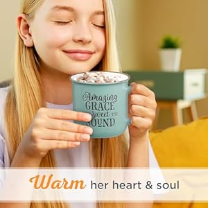   Christian-Art-Gifts-Mint-Green-Camp-Style-Ceramic-Coffee-Mug--13-oz-Microwave-and-Dishwasher-Safe-Novelty-Drinkware-Inspirational-Scripture-Coffee-and-Tea-Mug-with-Worship-Hymn-Song-Amazing-Grace