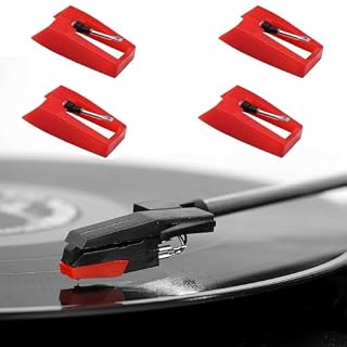4 Pack Pointe de Lecture Aiguille Tourne Disque Universel Platine, Aiguille Diamant de Remplacement, Vinyle Aiguilles pour Platine Diamant pour Tourne Disque Vinyle, Aiguilles Tourne Disque - Les Beatles, Paul McCartney, John Lennon, RIngo Starr, George Harrison