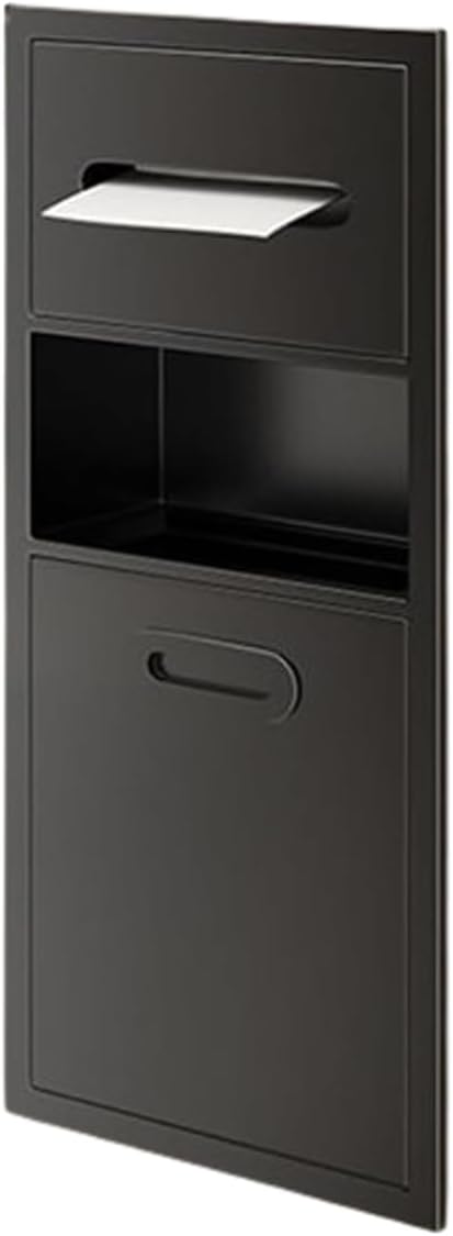 Commercial Stainless Steel Recessed Towel Dispenser with Trash Can