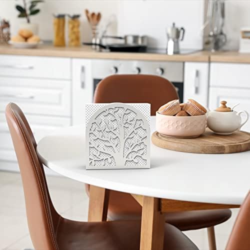 Stylish Metal Napkin Holder Retro Design Silver