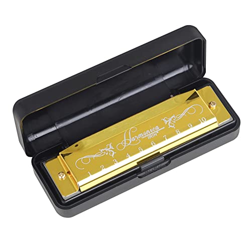 KOCAN Harmonica 10 trous clé de do 20 tons cadeau musical avec étui de rangement pour étudiant débutant,Harmonica 10 trous - Les Beatles, Paul McCartney, John Lennon, RIngo Starr, George Harrison KOCAN Harmonica 10 trous clé de do 20 tons cadeau musical avec étui de rangement pour étudiant débutant,Harmonica 10 trous