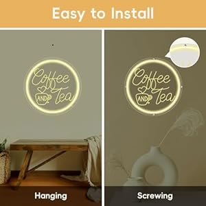   Coffee-Neon-SignCoffee-and-Tea-Neon-SignsDimmable-LED-Coffee-Bar-Hanging-Wall-Art-Sign-for-Coffee-StationTea-BarRestaurantsFarmhouseKitchen-Decoration118-118-inch-Neon