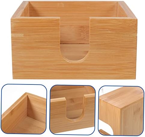Bamboo Napkin Holder Elegant Kitchen Napkin Dispenser for Home and Office