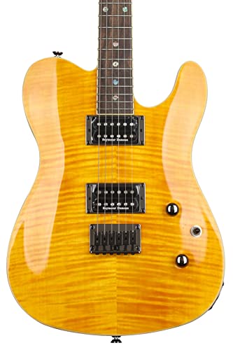 Fender Special Edition Custom FMT HH Amber – Guitare Électrique - Les Beatles, Paul McCartney, John Lennon, RIngo Starr, George Harrison Fender Special Edition Custom FMT HH Amber - Guitare Électrique