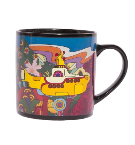 The Beatles Yellow Submarine Heat Changing Mug - Les Beatles, Paul McCartney, John Lennon, RIngo Starr, George Harrison The Beatles Yellow Submarine Heat Changing Mug