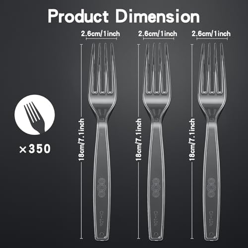 350 Count Clear Plastic Forks