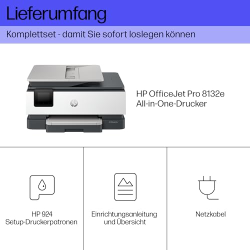 HP OfficeJet Pro 8132e Wireless All-in-One Colore Stampante, Instant Ink; Stampa fronte/retro (HP Officejet Pro 8132e All-in-One - mu) – Bild 5