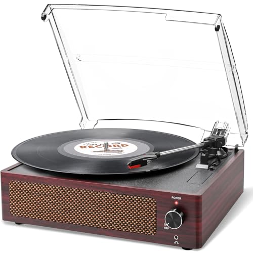 Trynnay Tourne-disque avec haut-parleur en vinyle – Phonographe sans fil LP avec haut-parleurs stéréo intégrés – 3 vitesses d’entraînement par courroie – Tourne-disque avec haut-parleurs – Deep Cherry - Les Beatles, Paul McCartney, John Lennon, RIngo Starr, George Harrison Trynnay Tourne-disque avec haut-parleur en vinyle - Phonographe sans fil LP avec haut-parleurs stéréo intégrés - 3 vitesses d'entraînement par courroie - Tourne-disque avec haut-parleurs - Deep Cherry