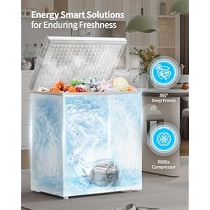   TABU-70-Cubic-Feet-Chest-FreezerTop-Opening-Deep-Freezer-with-Removable-Basket-Freestanding-Compact-Chest-Deep-Freezer-with-7-Level-Adjustable-Thermostat-White-70-CuFt