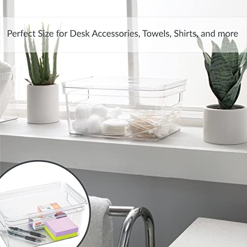 Simplify Small Lidded Storage Bin with Handles