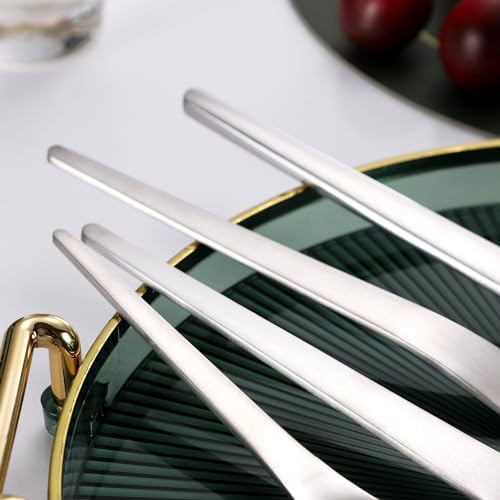 ChenShuo 4 Piece Stainless Steel Dinner Forks Set