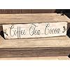   French-Country-Coffee-Sign-Coffee-Tea-Cocoa-Sign-Coffee-Bar-Sign-Farmhouse-Sign-Coffee-Bar-Decor-Coffee-Wine-Bar-Wood-Sign-for-Home-Office-Shelf-Table-Decor-6x16-inch