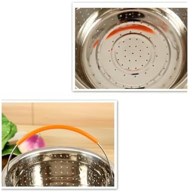 Hemoton Stainless Steel Steamer Basket - Perfect for Veggies Fish Seafood